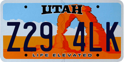 UT license plate Z294LK