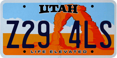 UT license plate Z294LS