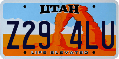 UT license plate Z294LU