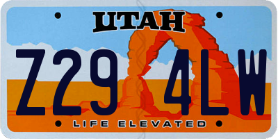 UT license plate Z294LW