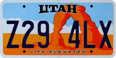 UT license plate Z294LX
