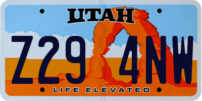 UT license plate Z294NW