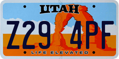 UT license plate Z294PF