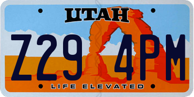 UT license plate Z294PM