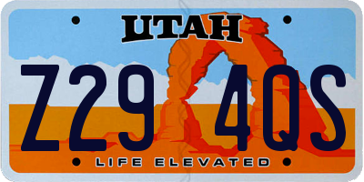 UT license plate Z294QS