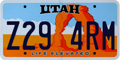 UT license plate Z294RM