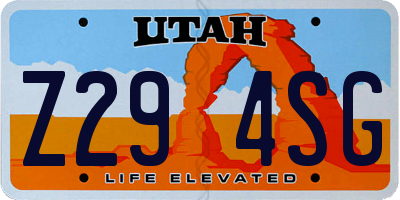 UT license plate Z294SG