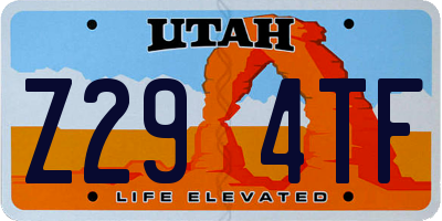 UT license plate Z294TF