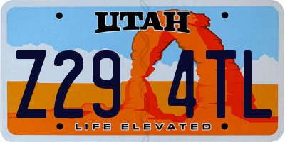 UT license plate Z294TL