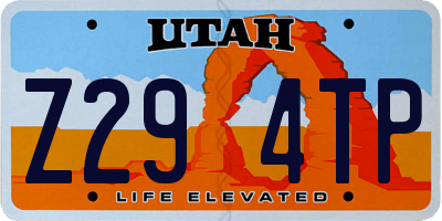 UT license plate Z294TP