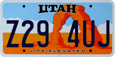 UT license plate Z294UJ