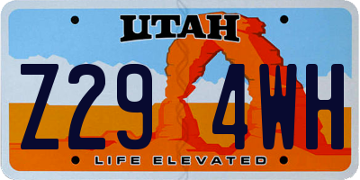 UT license plate Z294WH