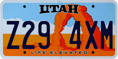 UT license plate Z294XM