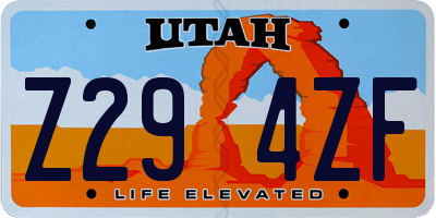 UT license plate Z294ZF