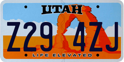 UT license plate Z294ZJ