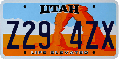 UT license plate Z294ZX
