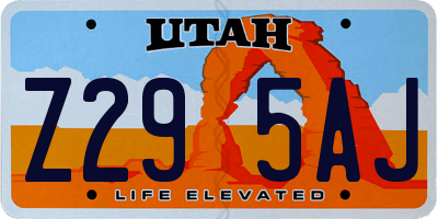 UT license plate Z295AJ