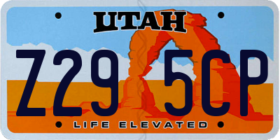UT license plate Z295CP
