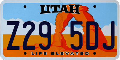 UT license plate Z295DJ