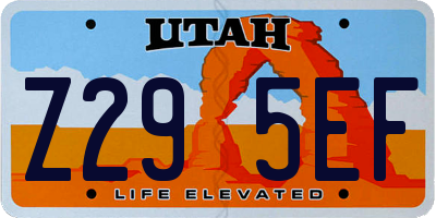 UT license plate Z295EF