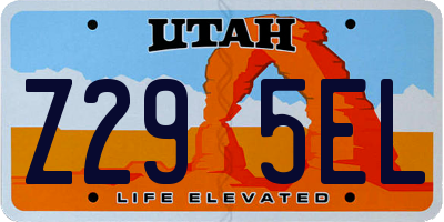 UT license plate Z295EL