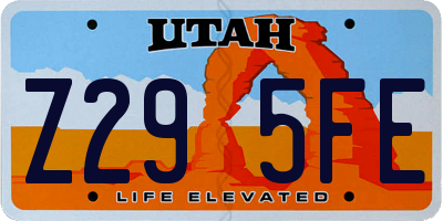 UT license plate Z295FE