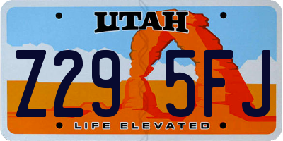 UT license plate Z295FJ