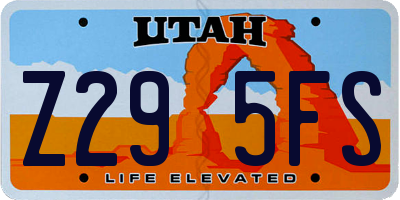 UT license plate Z295FS