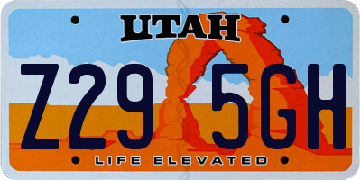 UT license plate Z295GH