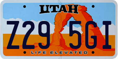 UT license plate Z295GI