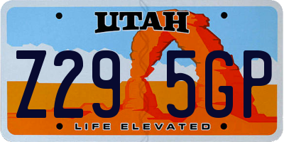 UT license plate Z295GP
