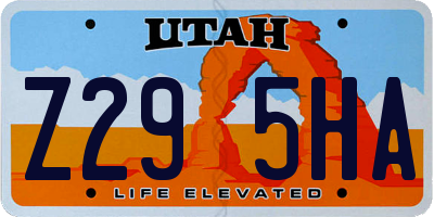 UT license plate Z295HA