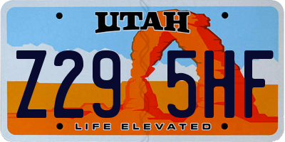 UT license plate Z295HF