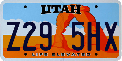 UT license plate Z295HX