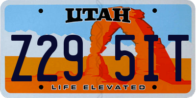 UT license plate Z295IT
