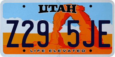 UT license plate Z295JE