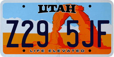 UT license plate Z295JF