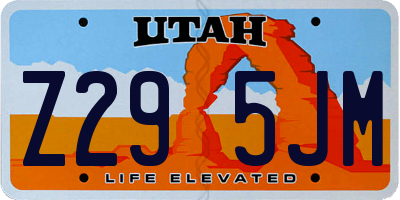 UT license plate Z295JM