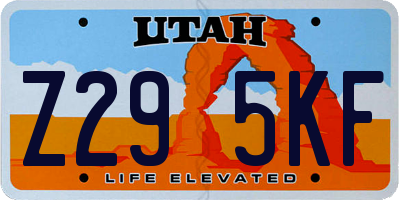UT license plate Z295KF