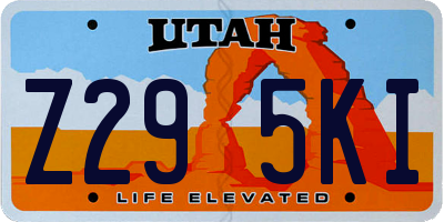 UT license plate Z295KI