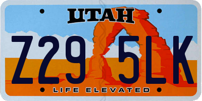 UT license plate Z295LK