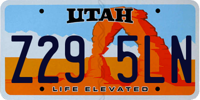 UT license plate Z295LN
