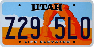 UT license plate Z295LO
