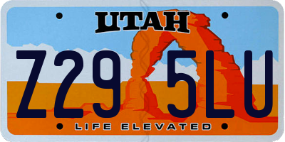 UT license plate Z295LU