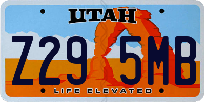 UT license plate Z295MB