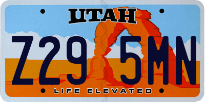 UT license plate Z295MN