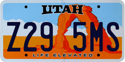 UT license plate Z295MS