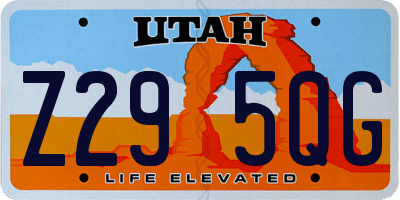 UT license plate Z295QG