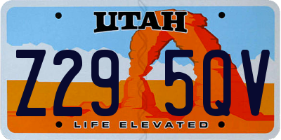 UT license plate Z295QV