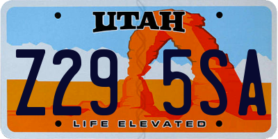 UT license plate Z295SA